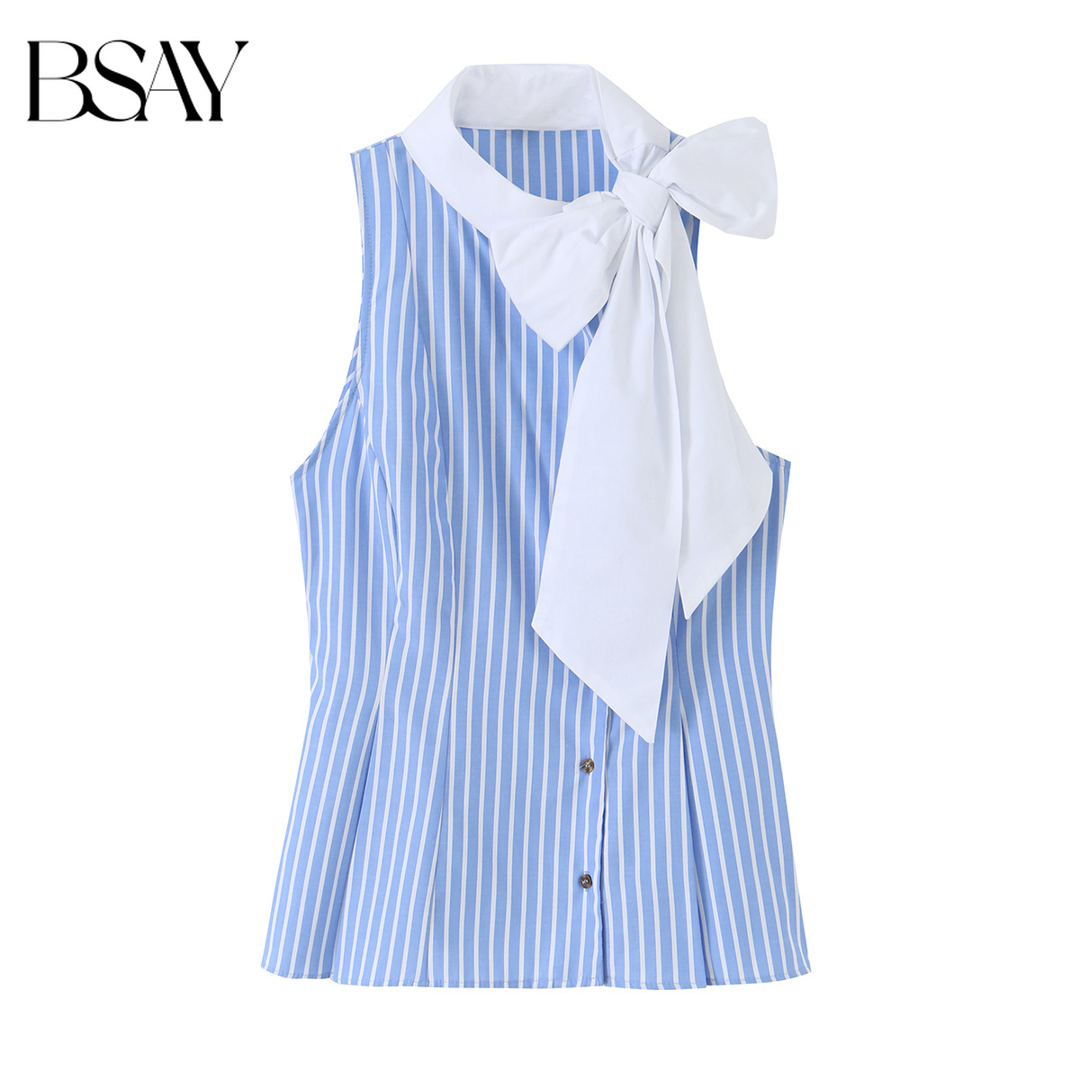 BSAY 2026 Summer Blue White St - Suspender Tank Top ulasan dan harga