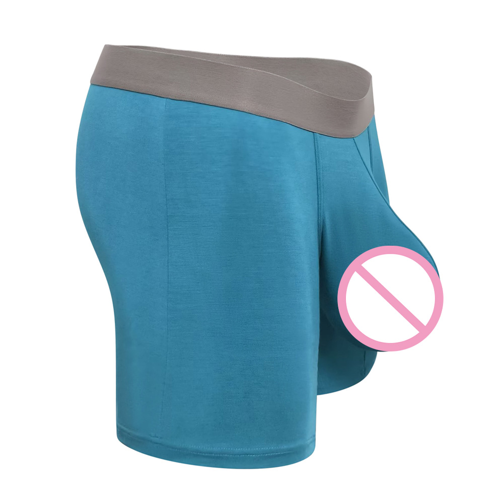 Men Modal Boxer Shorts Long Le - Long Leg Trunk Men ulasan dan harga